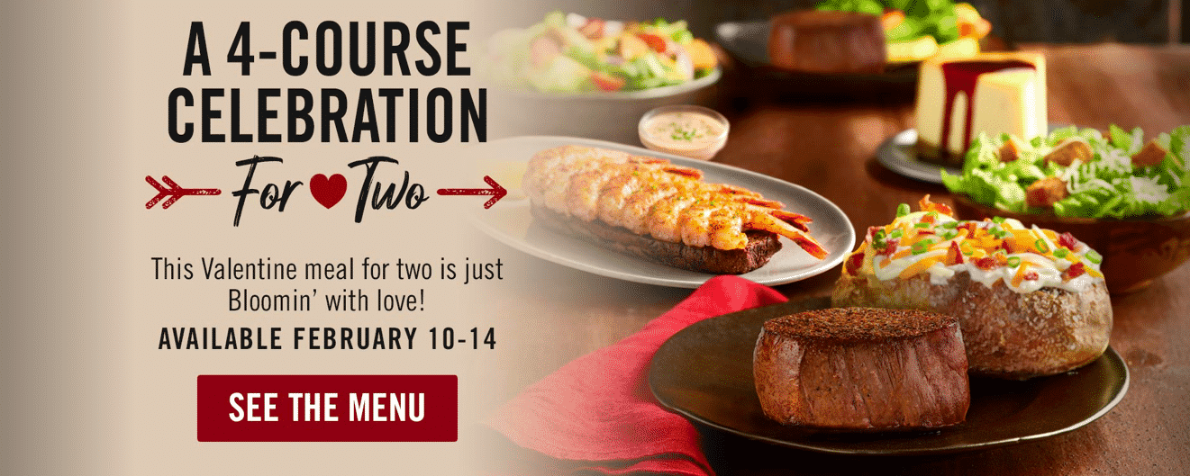 Outback Steakhouse 4course meal for 2 Seminole City Center