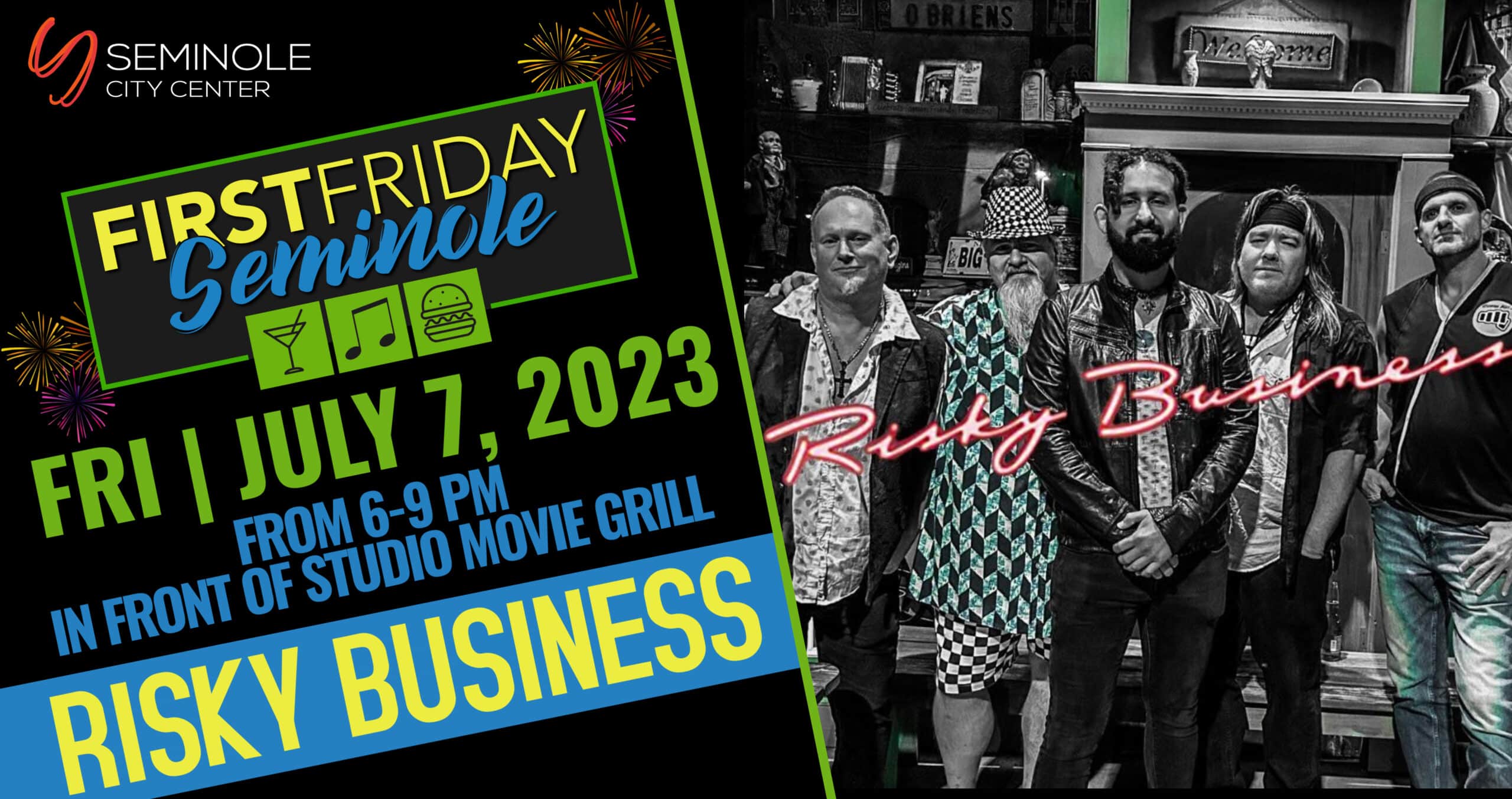 Celebrate America with First Friday Seminole Risky Business Band